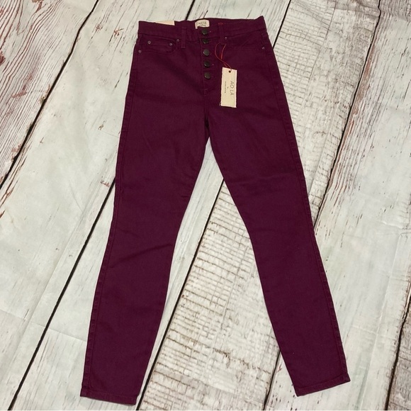 AO.LA by Alice + Olivia high rise skinny jeans in purple (currant) Size 29 NWT - Picture 2 of 16